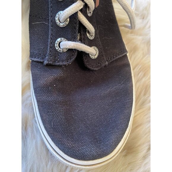 Sperry Women's Canvas Sneakers - Size 3M - Black & Brown - Comfy & Casual - Picture 3 of 7